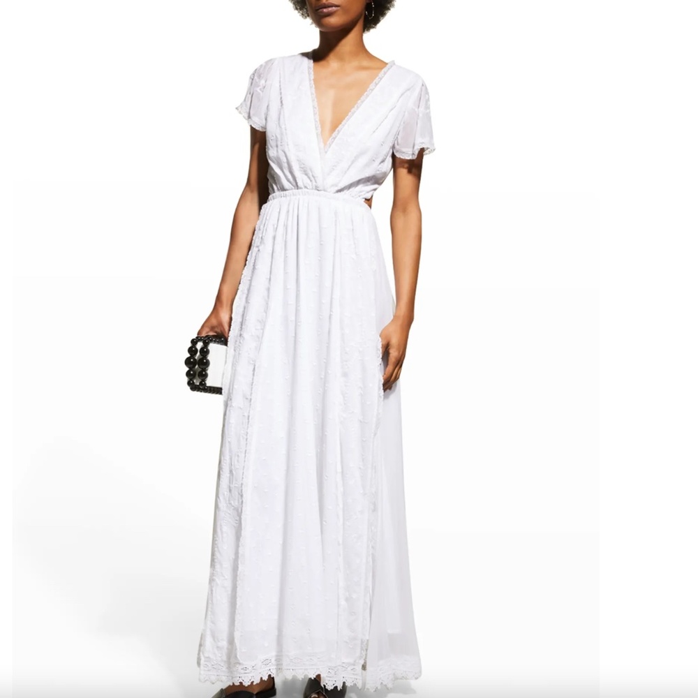 NWT $595 LoveShackFancy Vania Open-Waist Cotton Maxi Dress!